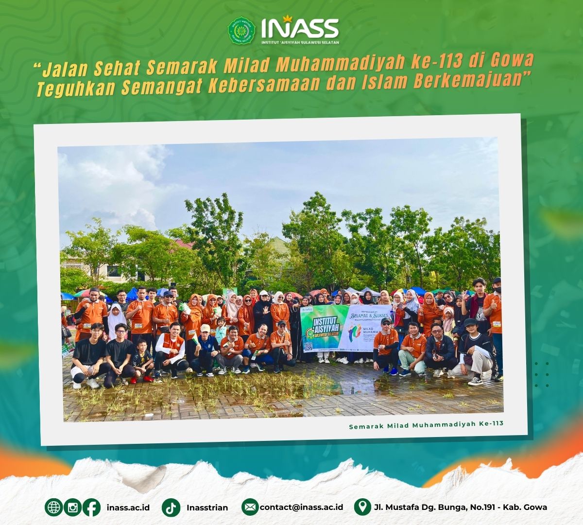 Jalan Sehat Semarak Milad Muhammadiyah ke-113  di Gowa Teguhkan Semangat Kebersamaan dan Islam Berkemajuan