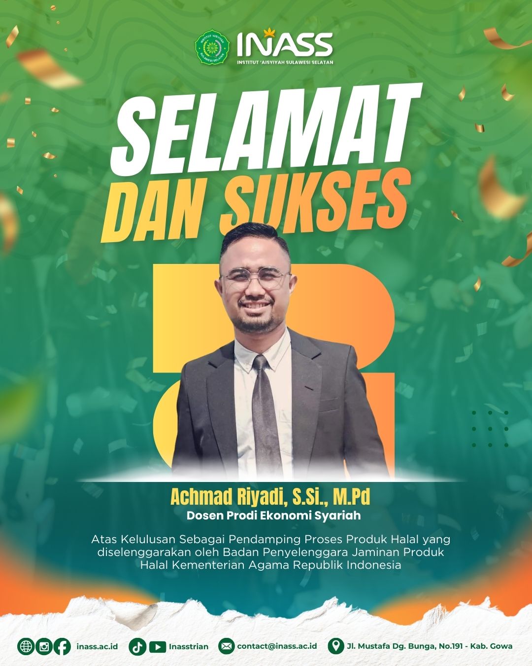 Dosen  Institut ‘Aisyiyah Sulawesi Selatan Lulus Pendamping Proses Produk Halal BPJPH.