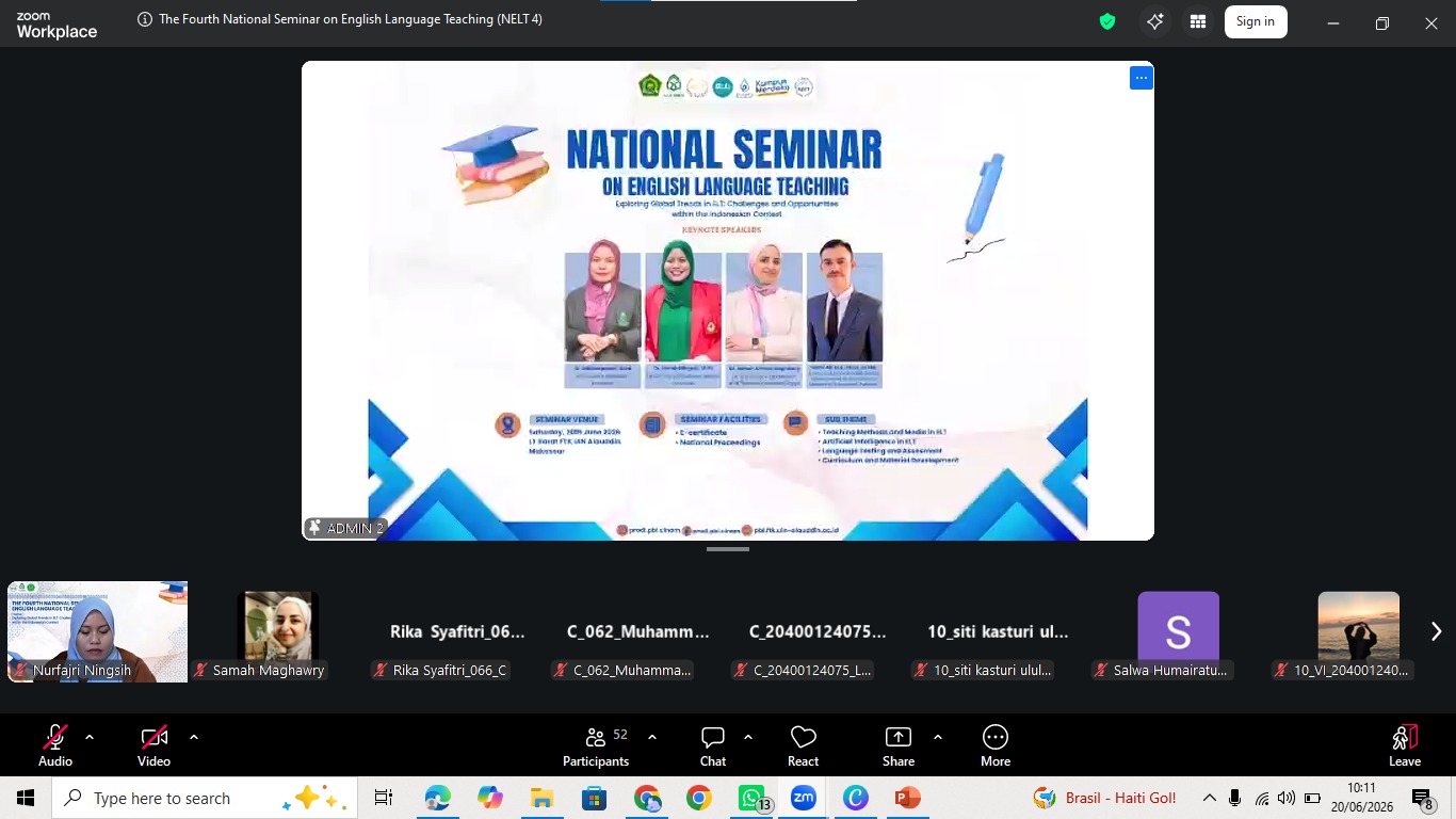Dari Ruang Kuliah ke Forum Nasional: Kiprah Gemilang Dosen dan Mahasiswa TBI INASS.